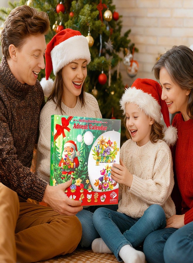 LINAYE Flower Advent Calendar 2025 Building Blocks Toys Set - Christmas Holiday Countdown Calendar Set for Girls Women, 24 Mimi Flowers Buildable Surprises for Kids Age 6+ Gifts Party Favors - Image 2